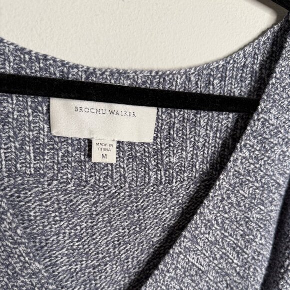 Brochu Walker Women's Gray Crossover V Neck Long Sleeve Sweater - Size M‎ Medium - Picture 4 of 6